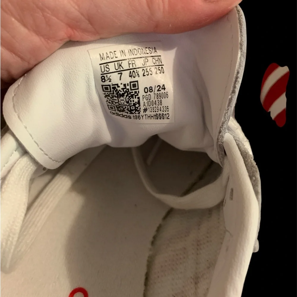 Adidas White and Red Trefoil Logo - Picture 5 of 6